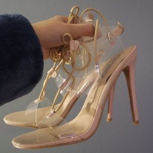 Dollskill Baddie Beige Heels with Straps!